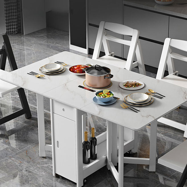 Contemporary Style Dining Site Table Drop-Leaf Dining Table for Dining Room Clearhalo ' dining_table' 'Dining Tables & Seating' 'Dining Tables' 'furn' 'furn_dining_table' 'Furniture' 'furniture_dining_table' 'Kitchen & Dining Furniture' 'kitchen&dining_furn' 'kitchen' 'kitchen_dining_table' 4050757