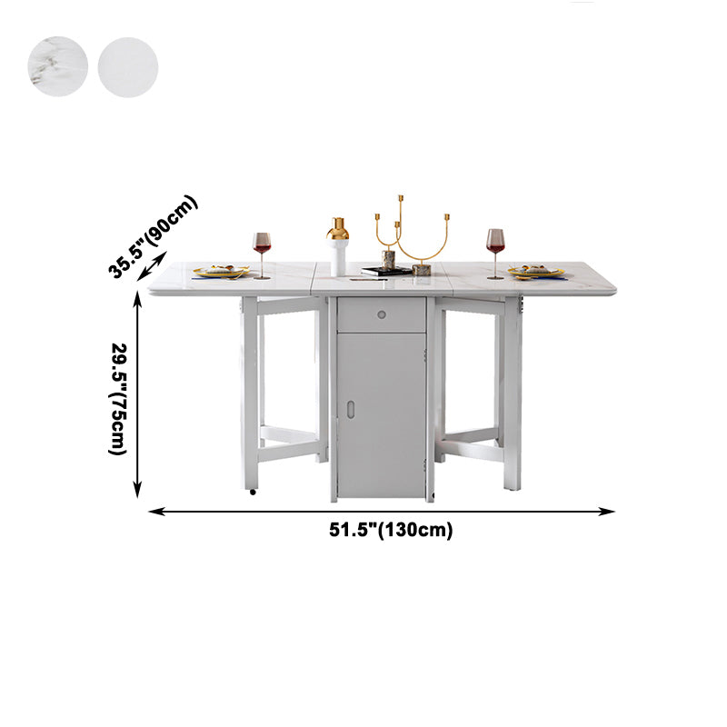 Contemporary Style Dining Site Table Drop-Leaf Dining Table for Dining Room Clearhalo ' dining_table' 'Dining Tables & Seating' 'Dining Tables' 'furn' 'furn_dining_table' 'Furniture' 'furniture_dining_table' 'Kitchen & Dining Furniture' 'kitchen&dining_furn' 'kitchen' 'kitchen_dining_table' 4050760