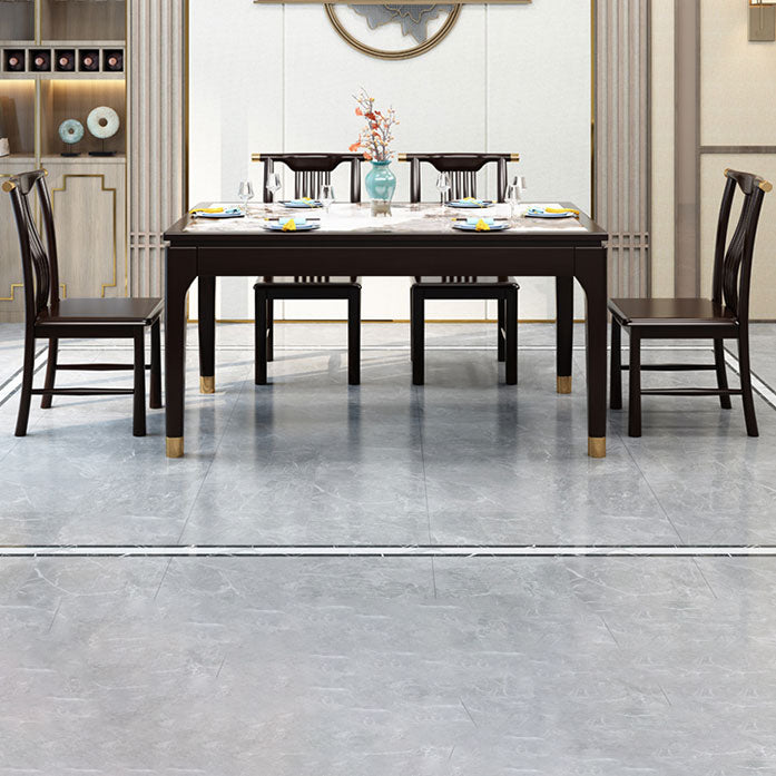 Rectangle Shape Dining Table Sintered Stone Table Mid-Century with 4 Legs Clearhalo ' dining_table' 'Dining Tables & Seating' 'Dining Tables' 'furn' 'furn_dining_table' 'Furniture' 'furniture_dining_table' 'Kitchen & Dining Furniture' 'kitchen&dining_furn' 'kitchen' 'kitchen_dining_table' 4050778