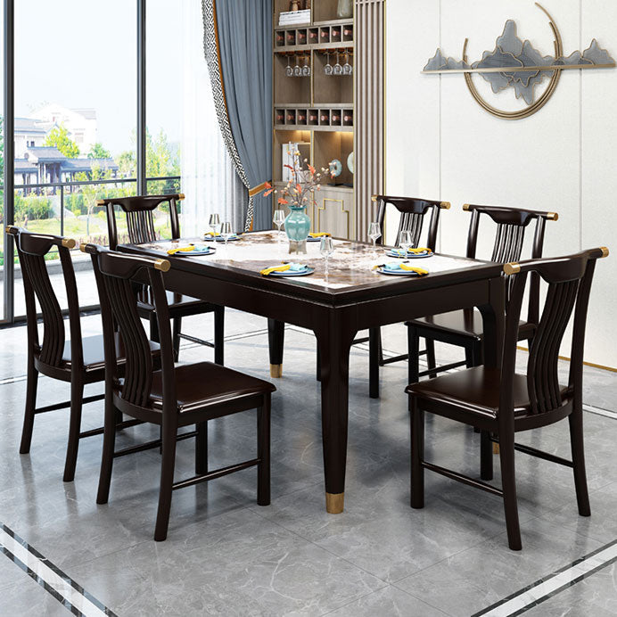 Rectangle Shape Dining Table Sintered Stone Table Mid-Century with 4 Legs Clearhalo ' dining_table' 'Dining Tables & Seating' 'Dining Tables' 'furn' 'furn_dining_table' 'Furniture' 'furniture_dining_table' 'Kitchen & Dining Furniture' 'kitchen&dining_furn' 'kitchen' 'kitchen_dining_table' 4050779