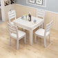 Square Industrial Dining Table Wood Color Fixed Table with Solid Rubberwood White Without Chairs Clearhalo ' dining_table' 'Dining Tables & Seating' 'Dining Tables' 'furn' 'furn_dining_table' 'Furniture' 'furniture_dining_table' 'Kitchen & Dining Furniture' 'kitchen&dining_furn' 'kitchen' 'kitchen_dining_table' 4050793