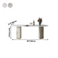 Glam Sintered Stone Top Dining Table Standard Kitchen Dining Table with Double Pedestal Bases Clearhalo ' dining_table' 'Dining Tables & Seating' 'Dining Tables' 'furn' 'furn_dining_table' 'Furniture' 'furniture_dining_table' 'Kitchen & Dining Furniture' 'kitchen&dining_furn' 'kitchen' 'kitchen_dining_table' 4050808
