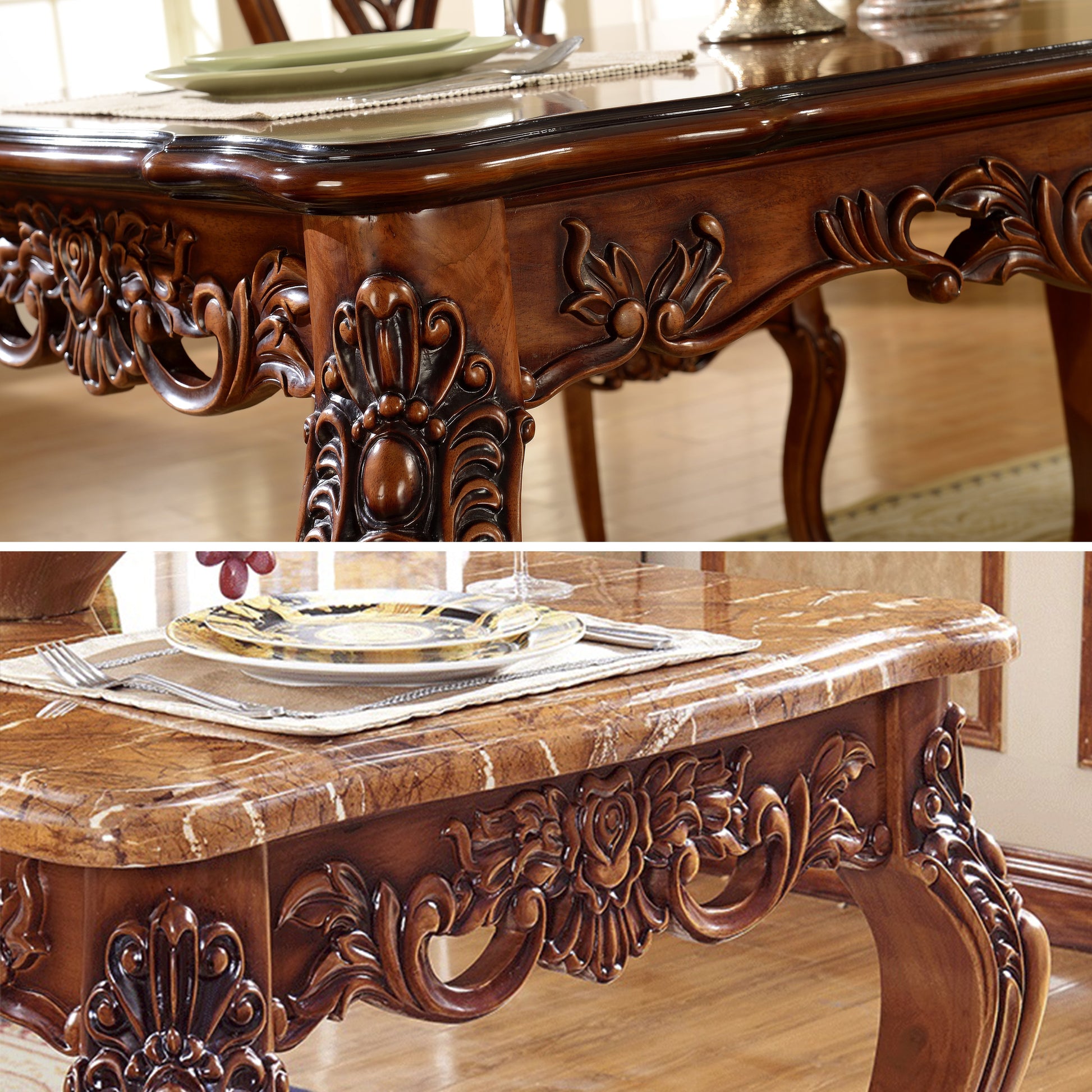 Rectangle Shape Wood Color Dining Table Fixed Table Victorian Style with 4 Legs Clearhalo ' dining_table' 'Dining Tables & Seating' 'Dining Tables' 'furn' 'furn_dining_table' 'Furniture' 'furniture_dining_table' 'Kitchen & Dining Furniture' 'kitchen&dining_furn' 'kitchen' 'kitchen_dining_table' 4050817