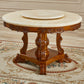 Solid Wood Victorian Round Dining Table Dining Table with Pedestal Base Marble Without Chairs Clearhalo ' dining_table' 'Dining Tables & Seating' 'Dining Tables' 'furn' 'furn_dining_table' 'Furniture' 'furniture_dining_table' 'Kitchen & Dining Furniture' 'kitchen&dining_furn' 'kitchen' 'kitchen_dining_table' 4050840