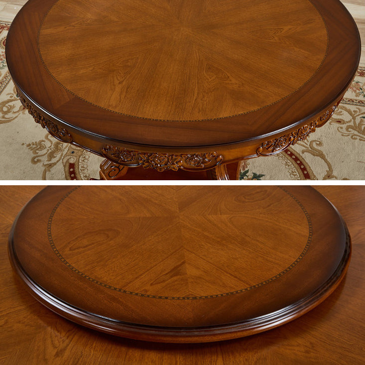 Solid Wood Victorian Round Dining Table Dining Table with Pedestal Base Clearhalo ' dining_table' 'Dining Tables & Seating' 'Dining Tables' 'furn' 'furn_dining_table' 'Furniture' 'furniture_dining_table' 'Kitchen & Dining Furniture' 'kitchen&dining_furn' 'kitchen' 'kitchen_dining_table' 4050843
