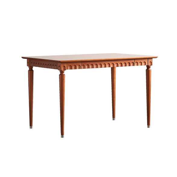 Mid-Century Brown Solid Wood Dining Table Rectangle Standard Dining Table for Kitchen Without Chairs Clearhalo ' dining_table' 'Dining Tables & Seating' 'Dining Tables' 'furn' 'furn_dining_table' 'Furniture' 'furniture_dining_table' 'Kitchen & Dining Furniture' 'kitchen&dining_furn' 'kitchen' 'kitchen_dining_table' 4050891