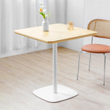 Metal Industrial Square Dining Table Solid Wood Top Table with Pedestal Base Clearhalo ' dining_table' 'Dining Tables & Seating' 'Dining Tables' 'furn' 'furn_dining_table' 'Furniture' 'furniture_dining_table' 'Kitchen & Dining Furniture' 'kitchen&dining_furn' 'kitchen' 'kitchen_dining_table' 4050897
