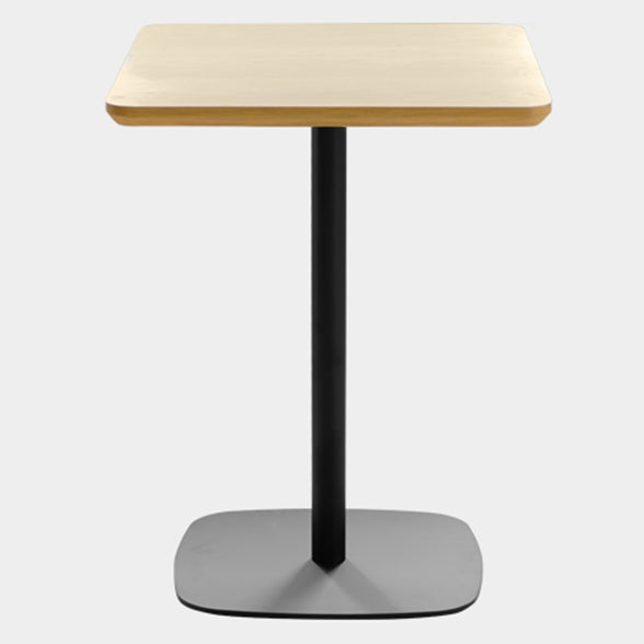 Metal Industrial Square Dining Table Solid Wood Top Table with Pedestal Base Wood Without Chairs Clearhalo ' dining_table' 'Dining Tables & Seating' 'Dining Tables' 'furn' 'furn_dining_table' 'Furniture' 'furniture_dining_table' 'Kitchen & Dining Furniture' 'kitchen&dining_furn' 'kitchen' 'kitchen_dining_table' 4050903