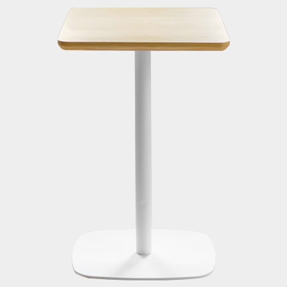 Metal Industrial Square Dining Table Solid Wood Top Table with Pedestal Base Natural Without Chairs Clearhalo ' dining_table' 'Dining Tables & Seating' 'Dining Tables' 'furn' 'furn_dining_table' 'Furniture' 'furniture_dining_table' 'Kitchen & Dining Furniture' 'kitchen&dining_furn' 'kitchen' 'kitchen_dining_table' 4050905