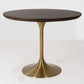 Metal Contemporary Round Dining Table Solid Wood Table for Dining Room Walnut Without Chairs Clearhalo ' dining_table' 'Dining Tables & Seating' 'Dining Tables' 'furn' 'furn_dining_table' 'Furniture' 'furniture_dining_table' 'Kitchen & Dining Furniture' 'kitchen&dining_furn' 'kitchen' 'kitchen_dining_table' 4050919