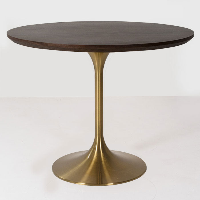 Metal Contemporary Round Dining Table Solid Wood Table for Dining Room Walnut Without Chairs Clearhalo ' dining_table' 'Dining Tables & Seating' 'Dining Tables' 'furn' 'furn_dining_table' 'Furniture' 'furniture_dining_table' 'Kitchen & Dining Furniture' 'kitchen&dining_furn' 'kitchen' 'kitchen_dining_table' 4050919