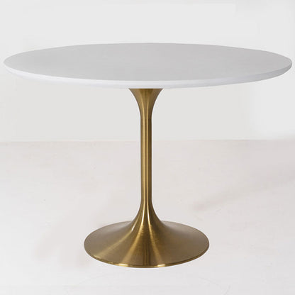 Metal Contemporary Round Dining Table Solid Wood Table for Dining Room White Without Chairs Clearhalo ' dining_table' 'Dining Tables & Seating' 'Dining Tables' 'furn' 'furn_dining_table' 'Furniture' 'furniture_dining_table' 'Kitchen & Dining Furniture' 'kitchen&dining_furn' 'kitchen' 'kitchen_dining_table' 4050922