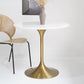 Metal Contemporary Round Dining Table Solid Wood Table for Dining Room Clearhalo ' dining_table' 'Dining Tables & Seating' 'Dining Tables' 'furn' 'furn_dining_table' 'Furniture' 'furniture_dining_table' 'Kitchen & Dining Furniture' 'kitchen&dining_furn' 'kitchen' 'kitchen_dining_table' 4050923
