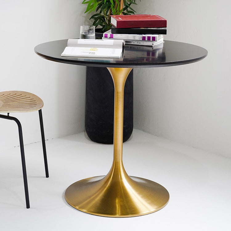 Metal Contemporary Round Dining Table Solid Wood Table for Dining Room Clearhalo ' dining_table' 'Dining Tables & Seating' 'Dining Tables' 'furn' 'furn_dining_table' 'Furniture' 'furniture_dining_table' 'Kitchen & Dining Furniture' 'kitchen&dining_furn' 'kitchen' 'kitchen_dining_table' 4050925
