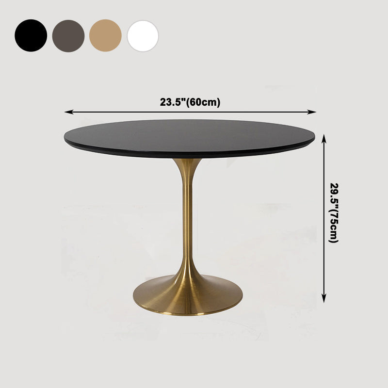 Metal Contemporary Round Dining Table Solid Wood Table for Dining Room Clearhalo ' dining_table' 'Dining Tables & Seating' 'Dining Tables' 'furn' 'furn_dining_table' 'Furniture' 'furniture_dining_table' 'Kitchen & Dining Furniture' 'kitchen&dining_furn' 'kitchen' 'kitchen_dining_table' 4050928