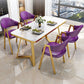 Glam White Top Dining Table Rectangle Standard Dining Table for Kitchen Clearhalo ' dining_table' 'Dining Tables & Seating' 'Dining Tables' 'furn' 'furn_dining_table' 'Furniture' 'furniture_dining_table' 'Kitchen & Dining Furniture' 'kitchen&dining_furn' 'kitchen' 'kitchen_dining_table' 4050968