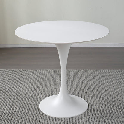 Metal Modern Round Table Sintered Stone Table for Kitchen and Dining Room White Without Chairs Clearhalo ' dining_table' 'Dining Tables & Seating' 'Dining Tables' 'furn' 'furn_dining_table' 'Furniture' 'furniture_dining_table' 'Kitchen & Dining Furniture' 'kitchen&dining_furn' 'kitchen' 'kitchen_dining_table' 4050972