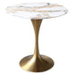 Metal Modern Round Table Sintered Stone Table for Kitchen and Dining Room White-Gold Without Chairs Clearhalo ' dining_table' 'Dining Tables & Seating' 'Dining Tables' 'furn' 'furn_dining_table' 'Furniture' 'furniture_dining_table' 'Kitchen & Dining Furniture' 'kitchen&dining_furn' 'kitchen' 'kitchen_dining_table' 4050976