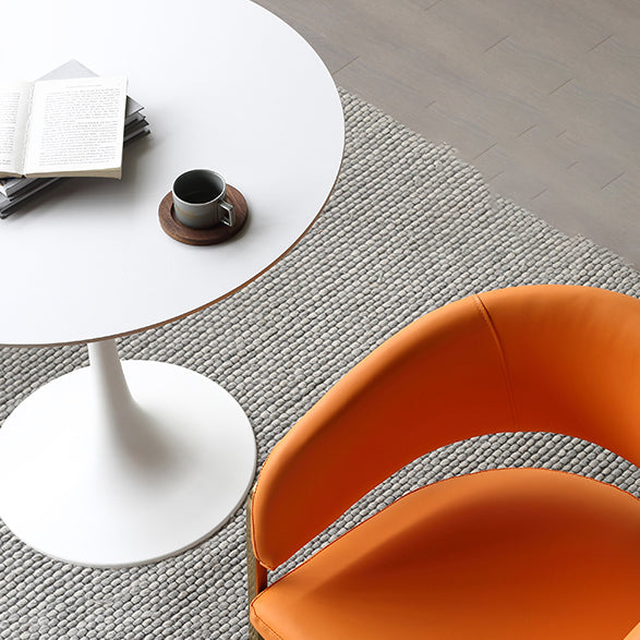 Metal Modern Round Table Sintered Stone Table for Kitchen and Dining Room Clearhalo ' dining_table' 'Dining Tables & Seating' 'Dining Tables' 'furn' 'furn_dining_table' 'Furniture' 'furniture_dining_table' 'Kitchen & Dining Furniture' 'kitchen&dining_furn' 'kitchen' 'kitchen_dining_table' 4050979
