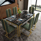 Glam Rectangle Shape Marble Dining Table Kitchen Standard Dining Table with 4 Legs Base Clearhalo ' dining_table' 'Dining Tables & Seating' 'Dining Tables' 'furn' 'furn_dining_table' 'Furniture' 'furniture_dining_table' 'Kitchen & Dining Furniture' 'kitchen&dining_furn' 'kitchen' 'kitchen_dining_table' 4050989