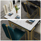 Glam Rectangle Shape Marble Dining Table Kitchen Standard Dining Table with 4 Legs Base Clearhalo ' dining_table' 'Dining Tables & Seating' 'Dining Tables' 'furn' 'furn_dining_table' 'Furniture' 'furniture_dining_table' 'Kitchen & Dining Furniture' 'kitchen&dining_furn' 'kitchen' 'kitchen_dining_table' 4050995