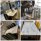 Glam Rectangle Shape Marble Dining Table Kitchen Standard Dining Table with 4 Legs Base Clearhalo ' dining_table' 'Dining Tables & Seating' 'Dining Tables' 'furn' 'furn_dining_table' 'Furniture' 'furniture_dining_table' 'Kitchen & Dining Furniture' 'kitchen&dining_furn' 'kitchen' 'kitchen_dining_table' 4051000