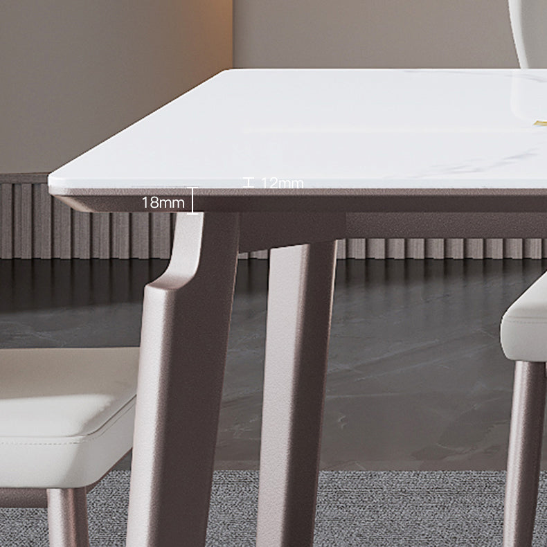 Midcentury Rectangle Dining Site Table Stone Dining Room Home Furniture Clearhalo ' dining_table' 'Dining Tables & Seating' 'Dining Tables' 'furn' 'furn_dining_table' 'Furniture' 'furniture_dining_table' 'Kitchen & Dining Furniture' 'kitchen&dining_furn' 'kitchen' 'kitchen_dining_table' 4051012