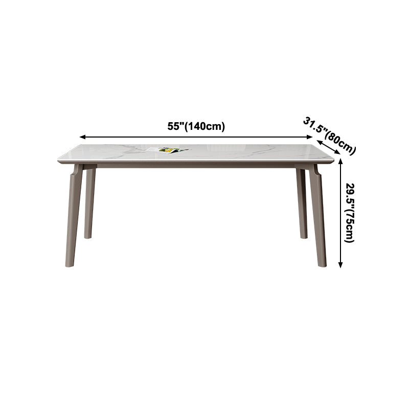 Midcentury Rectangle Dining Site Table Stone Dining Room Home Furniture Clearhalo ' dining_table' 'Dining Tables & Seating' 'Dining Tables' 'furn' 'furn_dining_table' 'Furniture' 'furniture_dining_table' 'Kitchen & Dining Furniture' 'kitchen&dining_furn' 'kitchen' 'kitchen_dining_table' 4051015