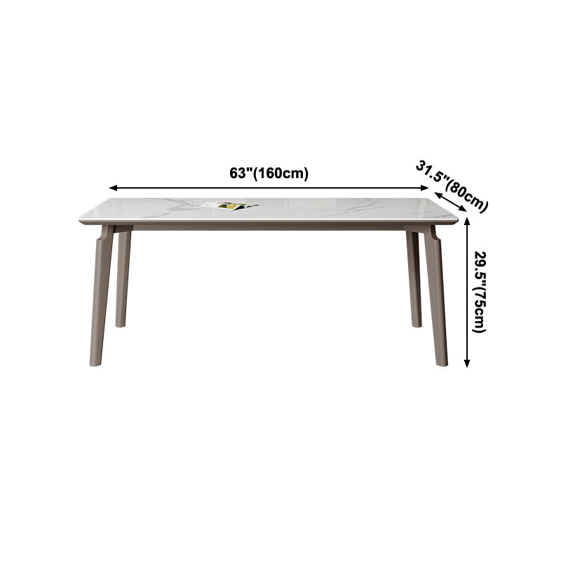 Midcentury Rectangle Dining Site Table Stone Dining Room Home Furniture Clearhalo ' dining_table' 'Dining Tables & Seating' 'Dining Tables' 'furn' 'furn_dining_table' 'Furniture' 'furniture_dining_table' 'Kitchen & Dining Furniture' 'kitchen&dining_furn' 'kitchen' 'kitchen_dining_table' 4051016
