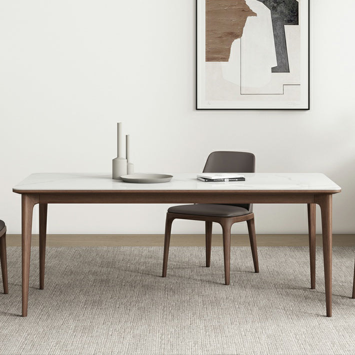 4 Legs Dining Site Table Midcentury Style Stone Dinette Table for Home Kitchen Clearhalo ' dining_table' 'Dining Tables & Seating' 'Dining Tables' 'furn' 'furn_dining_table' 'Furniture' 'furniture_dining_table' 'Kitchen & Dining Furniture' 'kitchen&dining_furn' 'kitchen' 'kitchen_dining_table' 4051017