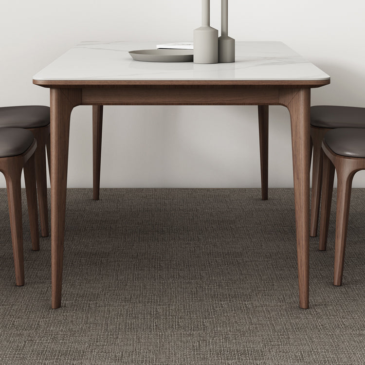 4 Legs Dining Site Table Midcentury Style Stone Dinette Table for Home Kitchen Clearhalo ' dining_table' 'Dining Tables & Seating' 'Dining Tables' 'furn' 'furn_dining_table' 'Furniture' 'furniture_dining_table' 'Kitchen & Dining Furniture' 'kitchen&dining_furn' 'kitchen' 'kitchen_dining_table' 4051019