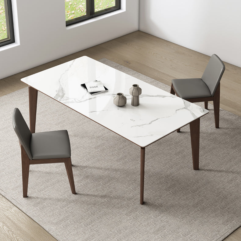 4 Legs Dining Site Table Midcentury Style Stone Dinette Table for Home Kitchen Clearhalo ' dining_table' 'Dining Tables & Seating' 'Dining Tables' 'furn' 'furn_dining_table' 'Furniture' 'furniture_dining_table' 'Kitchen & Dining Furniture' 'kitchen&dining_furn' 'kitchen' 'kitchen_dining_table' 4051024