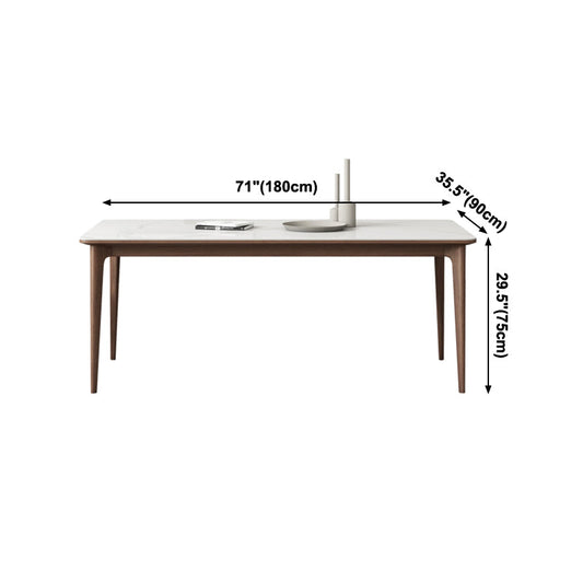 4 Legs Dining Site Table Midcentury Style Stone Dinette Table for Home Kitchen Clearhalo ' dining_table' 'Dining Tables & Seating' 'Dining Tables' 'furn' 'furn_dining_table' 'Furniture' 'furniture_dining_table' 'Kitchen & Dining Furniture' 'kitchen&dining_furn' 'kitchen' 'kitchen_dining_table' 4051027
