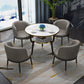 Contemporary MDF Standard Dining Table Round Shape Kitchen Dining Table with 3 Legs Base Clearhalo ' dining_table' 'Dining Tables & Seating' 'Dining Tables' 'furn' 'furn_dining_table' 'Furniture' 'furniture_dining_table' 'Kitchen & Dining Furniture' 'kitchen&dining_furn' 'kitchen' 'kitchen_dining_table' 4051029