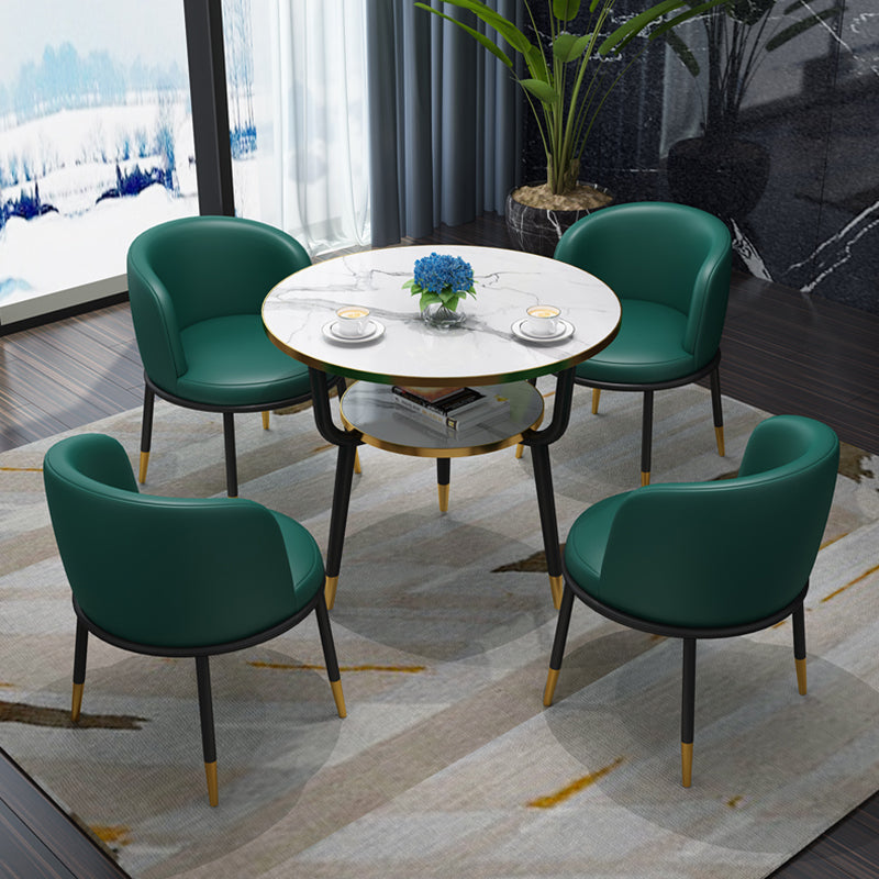 Contemporary MDF Standard Dining Table Round Shape Kitchen Dining Table with 3 Legs Base Clearhalo ' dining_table' 'Dining Tables & Seating' 'Dining Tables' 'furn' 'furn_dining_table' 'Furniture' 'furniture_dining_table' 'Kitchen & Dining Furniture' 'kitchen&dining_furn' 'kitchen' 'kitchen_dining_table' 4051030