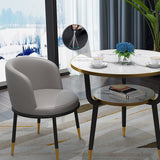 Contemporary MDF Standard Dining Table Round Shape Kitchen Dining Table with 3 Legs Base Clearhalo ' dining_table' 'Dining Tables & Seating' 'Dining Tables' 'furn' 'furn_dining_table' 'Furniture' 'furniture_dining_table' 'Kitchen & Dining Furniture' 'kitchen&dining_furn' 'kitchen' 'kitchen_dining_table' 4051033