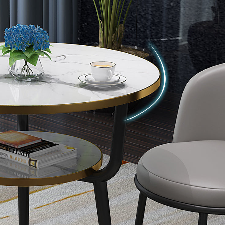Contemporary MDF Standard Dining Table Round Shape Kitchen Dining Table with 3 Legs Base Clearhalo ' dining_table' 'Dining Tables & Seating' 'Dining Tables' 'furn' 'furn_dining_table' 'Furniture' 'furniture_dining_table' 'Kitchen & Dining Furniture' 'kitchen&dining_furn' 'kitchen' 'kitchen_dining_table' 4051034