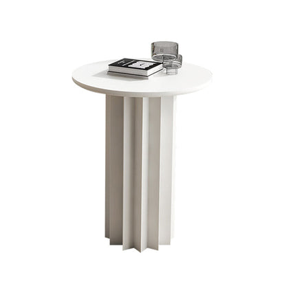 Modern Standard Kitchen Dining Table Wood Round Shape Dining Table with Pedestal Base White 23.6"L x 23.6"W x 29.5"H Without Chairs Clearhalo ' dining_table' 'Dining Tables & Seating' 'Dining Tables' 'furn' 'furn_dining_table' 'Furniture' 'furniture_dining_table' 'Kitchen & Dining Furniture' 'kitchen&dining_furn' 'kitchen' 'kitchen_dining_table' 4051047