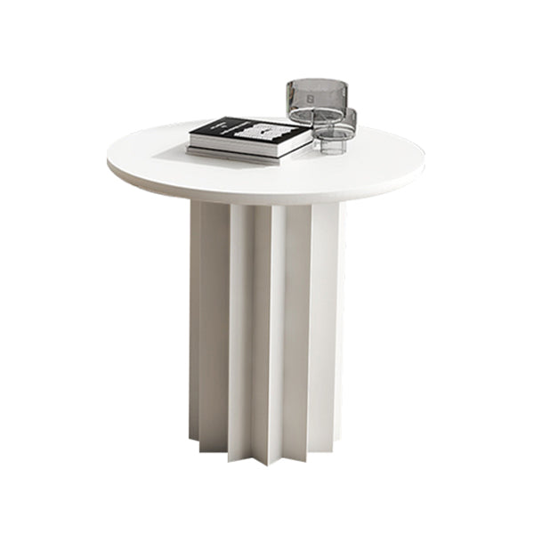 Modern Standard Kitchen Dining Table Wood Round Shape Dining Table with Pedestal Base White 31.5"L x 31.5"W x 29.5"H Without Chairs Clearhalo ' dining_table' 'Dining Tables & Seating' 'Dining Tables' 'furn' 'furn_dining_table' 'Furniture' 'furniture_dining_table' 'Kitchen & Dining Furniture' 'kitchen&dining_furn' 'kitchen' 'kitchen_dining_table' 4051048