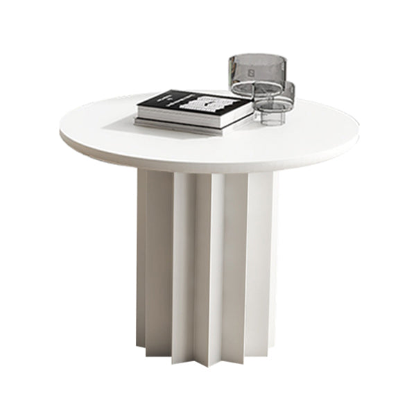 Modern Standard Kitchen Dining Table Wood Round Shape Dining Table with Pedestal Base White 39.4"L x 39.4"W x 29.5"H Without Chairs Clearhalo ' dining_table' 'Dining Tables & Seating' 'Dining Tables' 'furn' 'furn_dining_table' 'Furniture' 'furniture_dining_table' 'Kitchen & Dining Furniture' 'kitchen&dining_furn' 'kitchen' 'kitchen_dining_table' 4051051