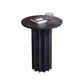 Modern Standard Kitchen Dining Table Wood Round Shape Dining Table with Pedestal Base Black 23.6"L x 23.6"W x 29.5"H Without Chairs Clearhalo ' dining_table' 'Dining Tables & Seating' 'Dining Tables' 'furn' 'furn_dining_table' 'Furniture' 'furniture_dining_table' 'Kitchen & Dining Furniture' 'kitchen&dining_furn' 'kitchen' 'kitchen_dining_table' 4051054