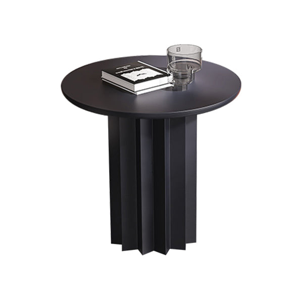 Modern Standard Kitchen Dining Table Wood Round Shape Dining Table with Pedestal Base Black 31.5"L x 31.5"W x 29.5"H Without Chairs Clearhalo ' dining_table' 'Dining Tables & Seating' 'Dining Tables' 'furn' 'furn_dining_table' 'Furniture' 'furniture_dining_table' 'Kitchen & Dining Furniture' 'kitchen&dining_furn' 'kitchen' 'kitchen_dining_table' 4051057