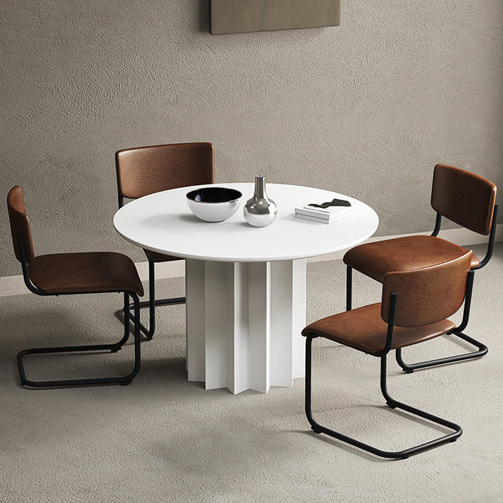 Modern Standard Kitchen Dining Table Wood Round Shape Dining Table with Pedestal Base Clearhalo ' dining_table' 'Dining Tables & Seating' 'Dining Tables' 'furn' 'furn_dining_table' 'Furniture' 'furniture_dining_table' 'Kitchen & Dining Furniture' 'kitchen&dining_furn' 'kitchen' 'kitchen_dining_table' 4051063