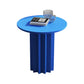 Modern Standard Kitchen Dining Table Wood Round Shape Dining Table with Pedestal Base Blue 31.5"L x 31.5"W x 29.5"H Without Chairs Clearhalo ' dining_table' 'Dining Tables & Seating' 'Dining Tables' 'furn' 'furn_dining_table' 'Furniture' 'furniture_dining_table' 'Kitchen & Dining Furniture' 'kitchen&dining_furn' 'kitchen' 'kitchen_dining_table' 4051064