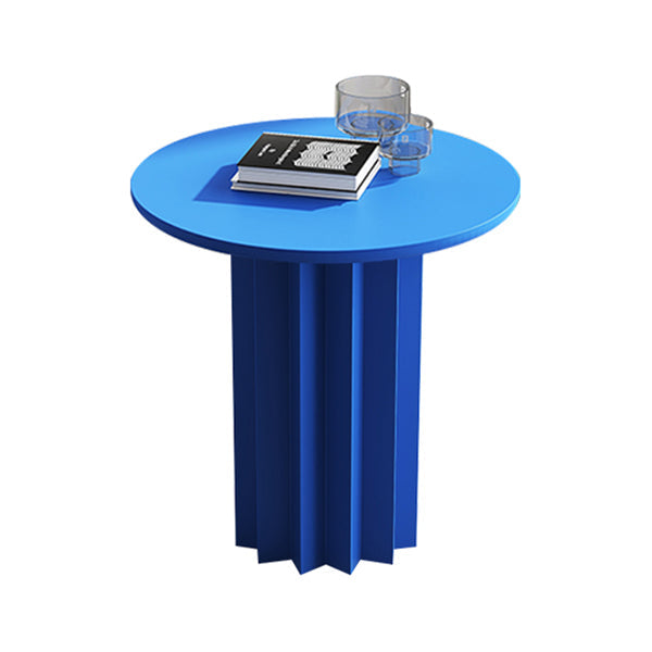 Modern Standard Kitchen Dining Table Wood Round Shape Dining Table with Pedestal Base Blue 31.5"L x 31.5"W x 29.5"H Without Chairs Clearhalo ' dining_table' 'Dining Tables & Seating' 'Dining Tables' 'furn' 'furn_dining_table' 'Furniture' 'furniture_dining_table' 'Kitchen & Dining Furniture' 'kitchen&dining_furn' 'kitchen' 'kitchen_dining_table' 4051064