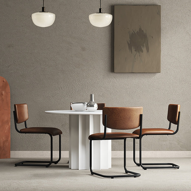 Modern Standard Kitchen Dining Table Wood Round Shape Dining Table with Pedestal Base Clearhalo ' dining_table' 'Dining Tables & Seating' 'Dining Tables' 'furn' 'furn_dining_table' 'Furniture' 'furniture_dining_table' 'Kitchen & Dining Furniture' 'kitchen&dining_furn' 'kitchen' 'kitchen_dining_table' 4051065