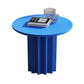 Modern Standard Kitchen Dining Table Wood Round Shape Dining Table with Pedestal Base Blue 39.4"L x 39.4"W x 29.5"H Without Chairs Clearhalo ' dining_table' 'Dining Tables & Seating' 'Dining Tables' 'furn' 'furn_dining_table' 'Furniture' 'furniture_dining_table' 'Kitchen & Dining Furniture' 'kitchen&dining_furn' 'kitchen' 'kitchen_dining_table' 4051066