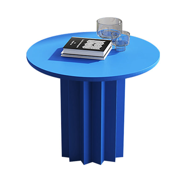 Modern Standard Kitchen Dining Table Wood Round Shape Dining Table with Pedestal Base Blue 39.4"L x 39.4"W x 29.5"H Without Chairs Clearhalo ' dining_table' 'Dining Tables & Seating' 'Dining Tables' 'furn' 'furn_dining_table' 'Furniture' 'furniture_dining_table' 'Kitchen & Dining Furniture' 'kitchen&dining_furn' 'kitchen' 'kitchen_dining_table' 4051066