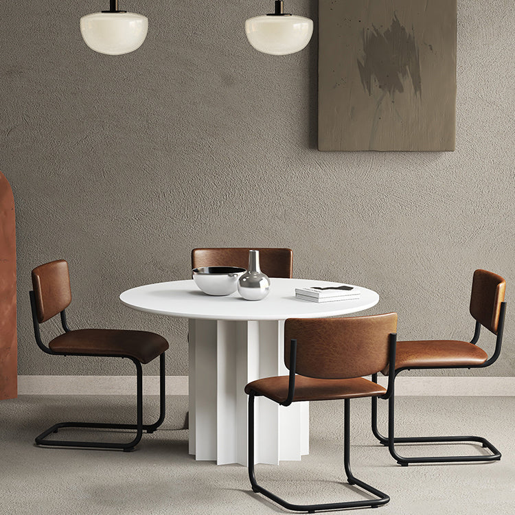 Modern Standard Kitchen Dining Table Wood Round Shape Dining Table with Pedestal Base Clearhalo ' dining_table' 'Dining Tables & Seating' 'Dining Tables' 'furn' 'furn_dining_table' 'Furniture' 'furniture_dining_table' 'Kitchen & Dining Furniture' 'kitchen&dining_furn' 'kitchen' 'kitchen_dining_table' 4051067