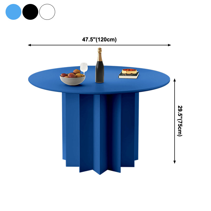 Modern Standard Kitchen Dining Table Wood Round Shape Dining Table with Pedestal Base Clearhalo ' dining_table' 'Dining Tables & Seating' 'Dining Tables' 'furn' 'furn_dining_table' 'Furniture' 'furniture_dining_table' 'Kitchen & Dining Furniture' 'kitchen&dining_furn' 'kitchen' 'kitchen_dining_table' 4051075